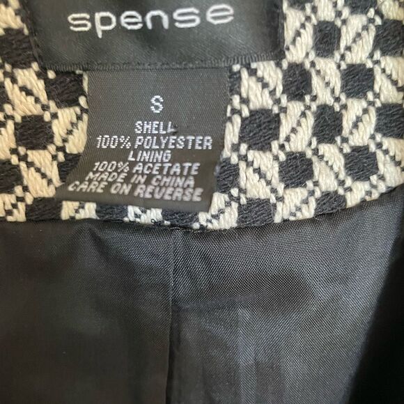 Spense Black and White Blazer Jacket, Small - Picture 4 of 4